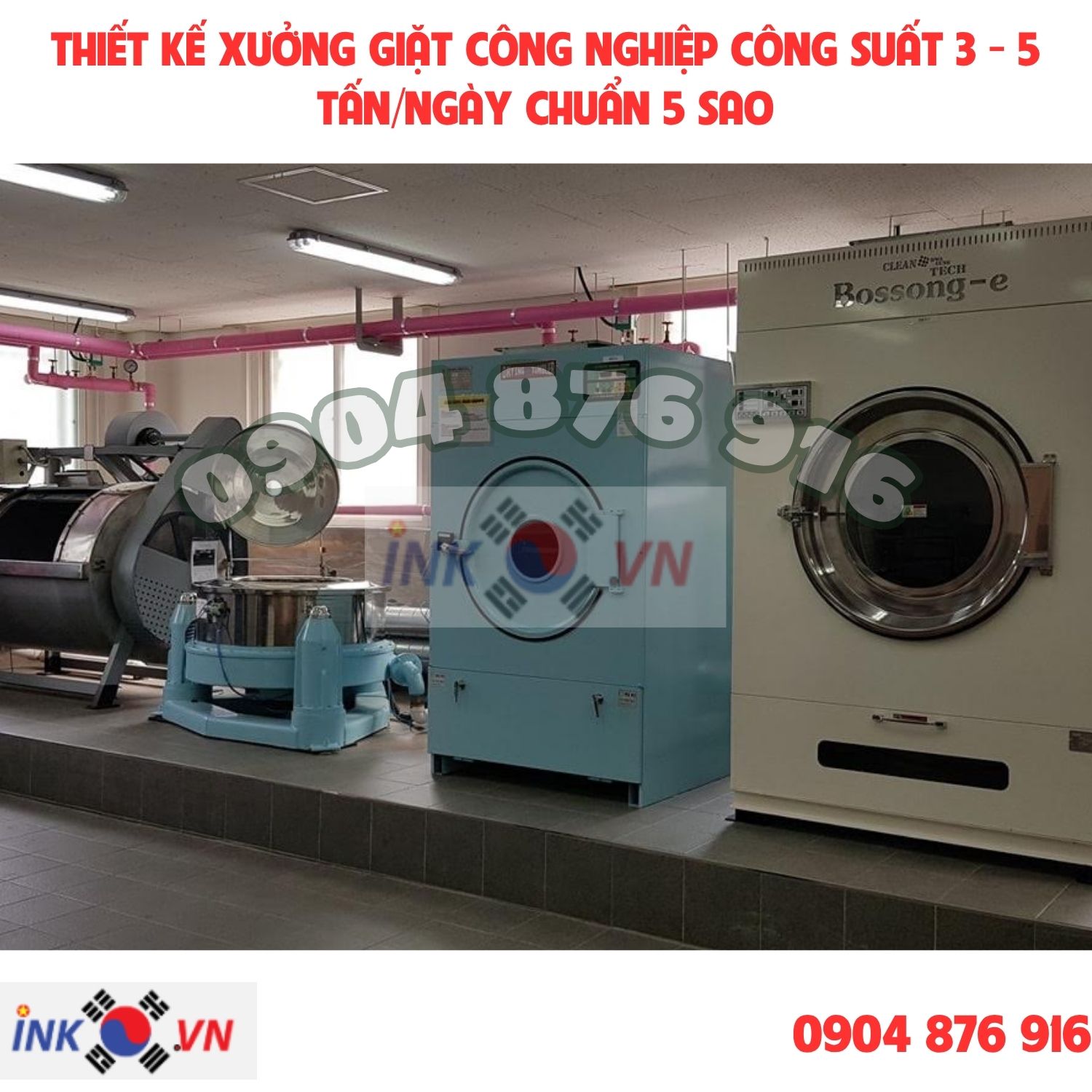 Thiết kế xưởng giặt công nghiệp cho khách sạn